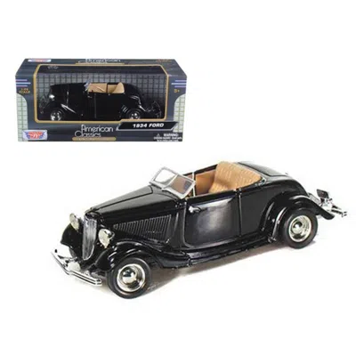 MOTORMAX 1934 FORD COUPE CONVERTIBLE BLACK 1-24 DIECAST MODEL CAR