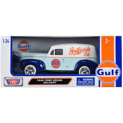 MOTORMAX 1940 FORD SEDAN DELIVERY GULF OIL-GULFPRIDE GULF DIE-CAST COLLECTION 1-24 SCALE DIECAST MODEL CAR LI