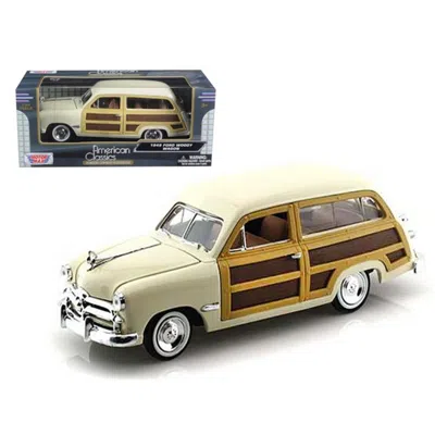 MOTORMAX 1949 FORD WOODY BEIGE 1-24 DIECAST MODEL CAR
