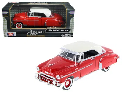 MOTORMAX 1950 CHEVROLET BEL AIR RED 1/24 DIECAST CAR MODEL BY MOTORMAX