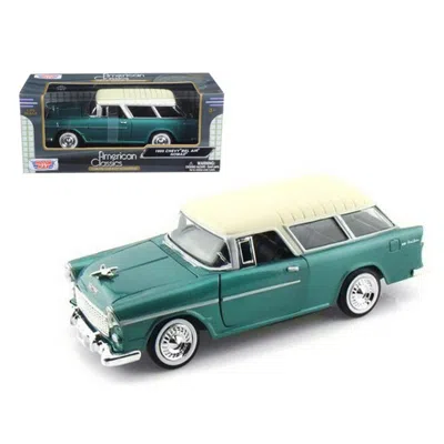 MOTORMAX 1955 CHEVROLET NOMAD GREEN 1-24 DIECAST MODEL CAR