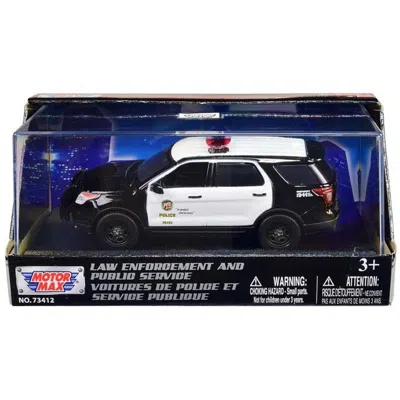 MOTORMAX 2015 FORD POLICE INTERCEPTOR UTILITY LAPD LOS ANGELES POLICE DEPARTMENT 1-43 DIECAST MODEL CAR BLACK