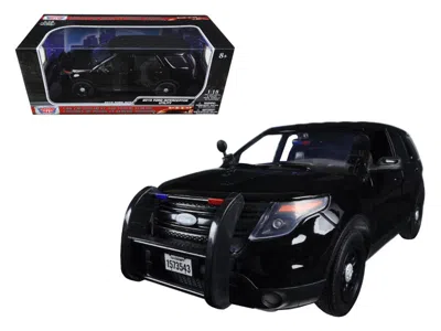 MOTORMAX 2015 FORD POLICE INTERCEPTOR UTILITY SPECIAL SERVICE PLAIN BLACK 1/18 DIECAST MODEL CAR BY MOTORMAX
