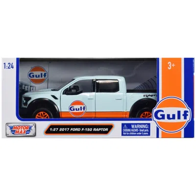 MOTORMAX 2017 FORD F-150 RAPTOR PICKUP TRUCK WITH STRIPES GULF OIL GULF DIE-CAST COLLECTION 1-27 SCALE DIECAS