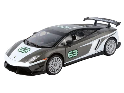 MOTORMAX LAMBORGHINI GALLARDO LP 560-4 SUPER TROFEO #63 GRAY METALLIC AND WHITE "GT RACING" SERIES 1/24 DIECA