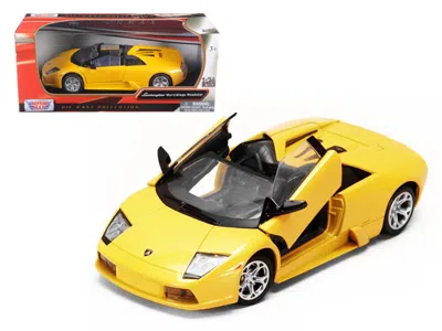 MOTORMAX LAMBORGHINI MURCIELAGO ROADSTER YELLOW METALLIC 1/24 DIECAST MODEL CAR BY MOTORMAX