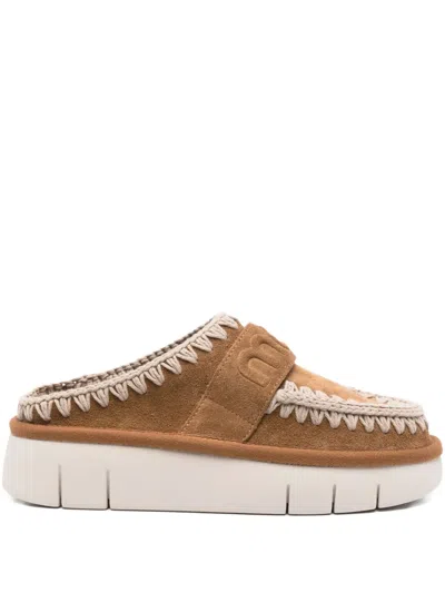 MOU 45MM SUEDE PLATFORM MULES