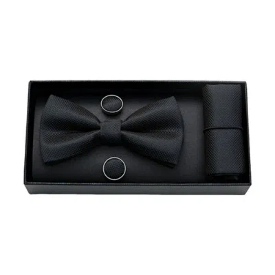 MOUSTACHE MOUSTACHE CROSSHATCH BOW TIE SET