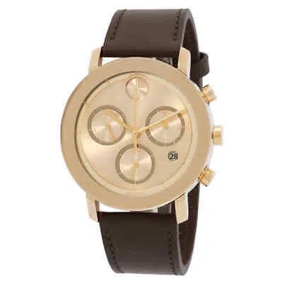 MOVADO MOVADO BOLD EVOLUTION CHRONOGRAPH QUARTZ GOLD DIAL MEN'S WATCH 3600757