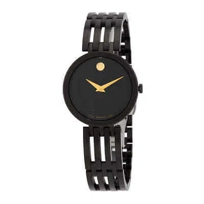 MOVADO MOVADO ESPERANZA QUARTZ BLACK DIAL LADIES WATCH 0607786