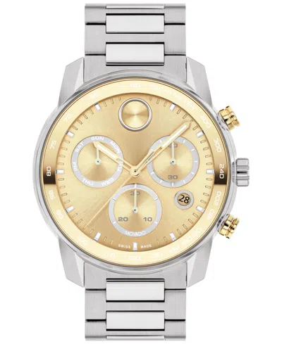 MOVADO MEN'S SWISS CHRONOGRAPH BOLD VERSO STAINLESS STEEL BRACELET WATCH 44MM
