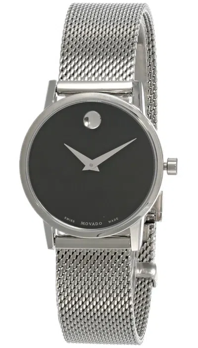 MOVADO MOVADO MUSEUM 28MM SS CLASSIC BLACK DIAL MESH WOMEN'S WATCH 0607220