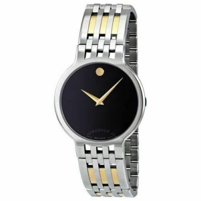 MOVADO MOVADO SWISS MEN'S 0606962 ESPERANZA BLACK DIAL TWO TONE SLIM 40MM WATCH