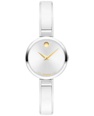 MOVADO WOMEN'S MODA SWISS QUARTZ STAINLESS-STEEL WATCH, 24MM