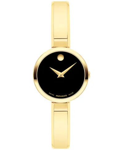 MOVADO WOMEN'S MODA SWISS QUARTZ YELLOW PVD WATCH, 24MM