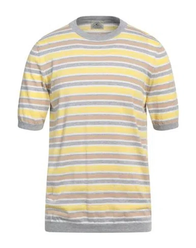 MQJ MQJ MAN SWEATER YELLOW SIZE 44 COTTON, LINEN, POLYESTER