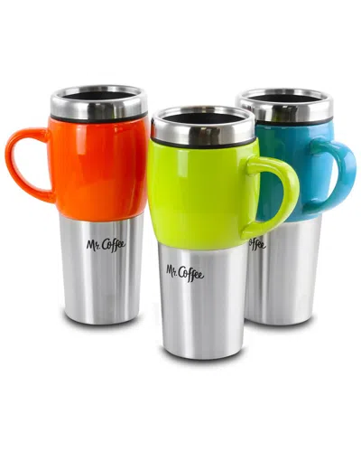MR COFFEE MR. COFFEE TRAVERSE 3PC STAINLESS STEEL AND CERAMIC TRAVEL MUG SET