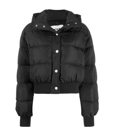 MSGM BLACK LOGO DOWN JACKET