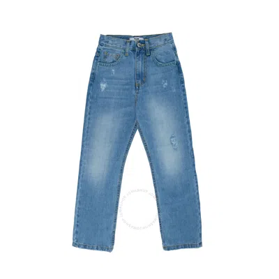 MSGM MSGM BOYS RIP WASH DENIM JEANS