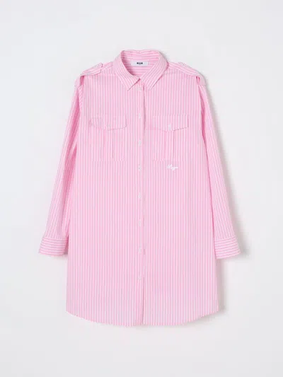 MSGM DRESS MSGM KIDS KIDS COLOR PINK