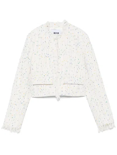 MSGM FRAYED-EDGE JACKET