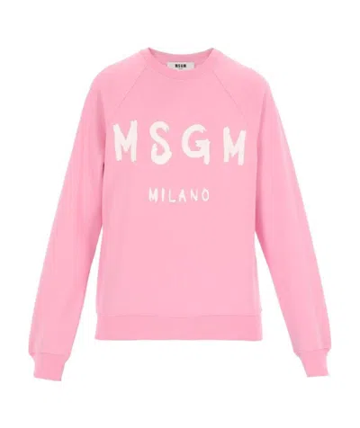MSGM MSGM LOGO PRINTED CREWNECK SWEATSHIRT