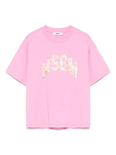 MSGM LOGO-EMBELLISHED T-SHIRT