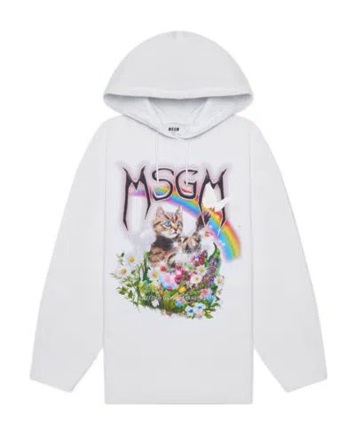 MSGM LOGO HOODED SWEATER
