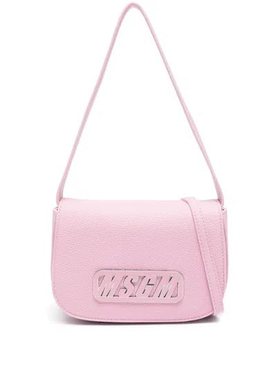 MSGM LOGO-PLAQUE SHOULDER BAG