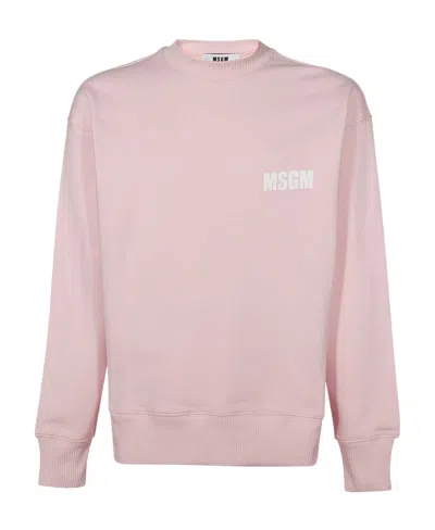MSGM LOGO-PRINT CREW-NECK SWEATSHIRT