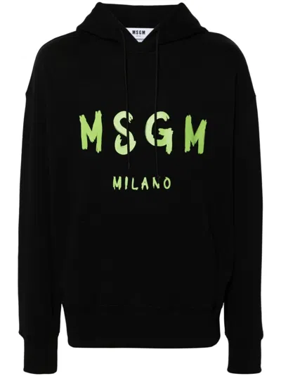 MSGM LOGO-PRINT HOODIE