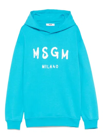 MSGM LOGO-PRINT HOODIE
