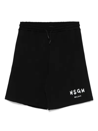 MSGM LOGO-PRINT SHORTS