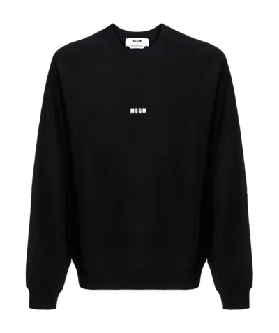 MSGM MSGM LOGO PRINTED CREWNECK SWEATSHIRT