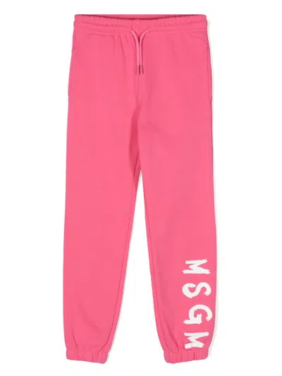 MSGM LOGO-PRINT TRACK PANTS