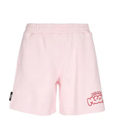 MSGM LOGO-EMBROIDERED ELASTICATED-WAISTBAND SHORTS