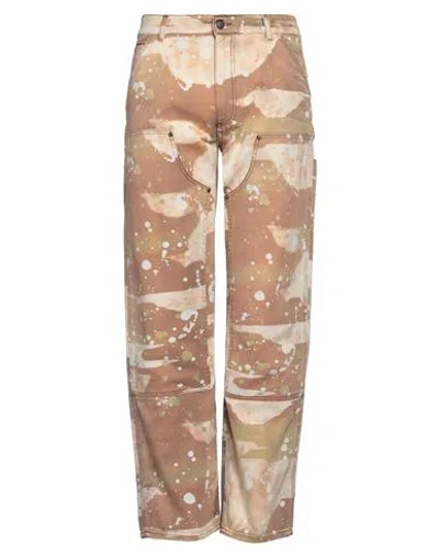 MSGM MSGM MAN PANTS CAMEL SIZE 38 COTTON