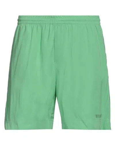 MSGM MSGM MAN SHORTS & BERMUDA SHORTS GREEN SIZE 38 VISCOSE, POLYESTER