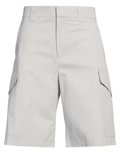 MSGM MSGM MAN SHORTS & BERMUDA SHORTS LIGHT GREY SIZE 36 COTTON