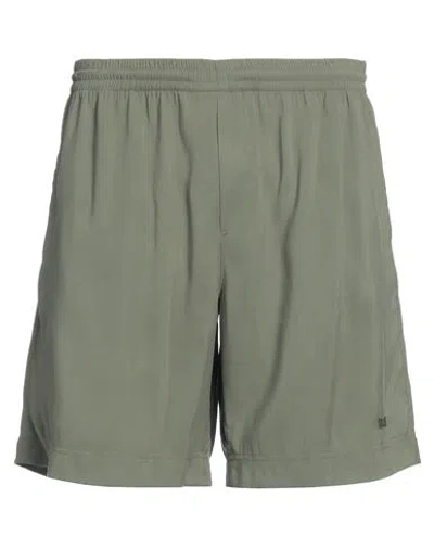 MSGM MSGM MAN SHORTS & BERMUDA SHORTS MILITARY GREEN SIZE 36 VISCOSE, POLYESTER