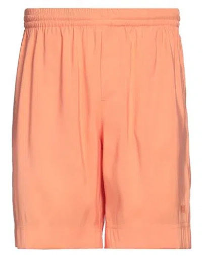 MSGM MSGM MAN SHORTS & BERMUDA SHORTS ORANGE SIZE 38 VISCOSE, POLYESTER