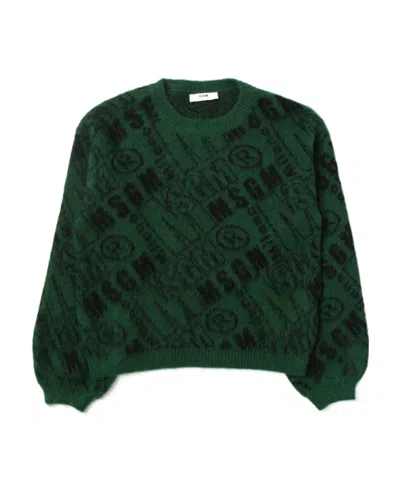 MSGM ROUND NECK KNITTED SWEATER