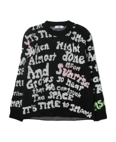 MSGM ROUND NECK KNITTED SWEATER
