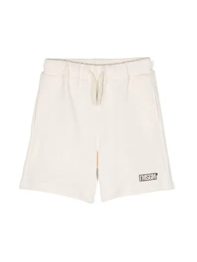MSGM RUBBERISED-LOGO TRACK SHORTS