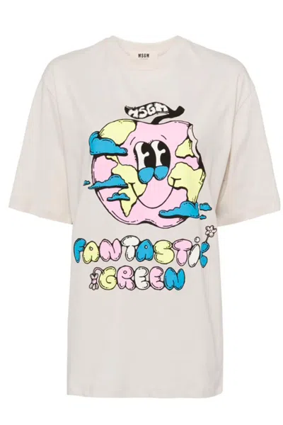 MSGM MSGM T-SHIRTS AND POLOS GREY