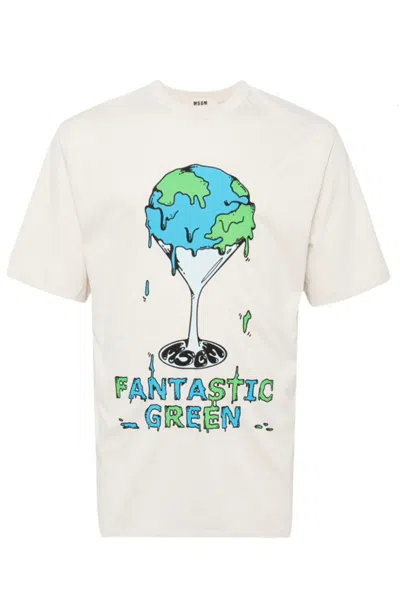 MSGM MSGM T-SHIRTS AND POLOS GREY