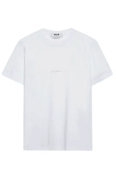 MSGM MSGM T-SHIRTS AND POLOS WHITE