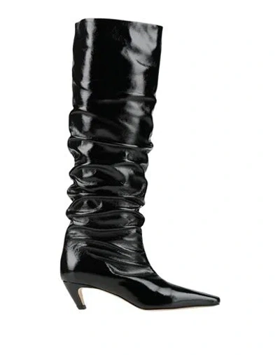 MSGM MSGM WOMAN BOOT BLACK SIZE 8 LEATHER