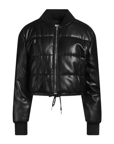 MSGM MSGM WOMAN PUFFER BLACK SIZE 8 POLYESTER