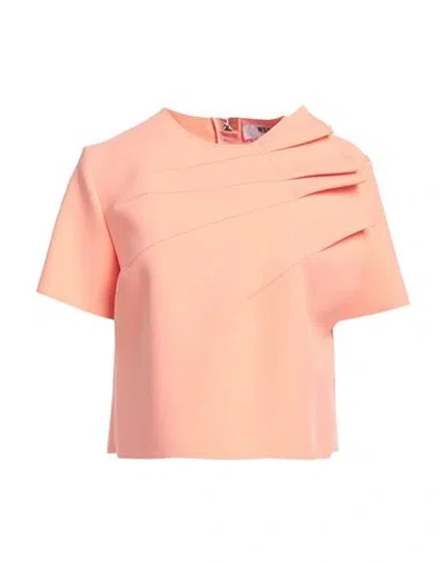 MSGM MSGM WOMAN TOP APRICOT SIZE 10 POLYESTER, VISCOSE, ELASTANE